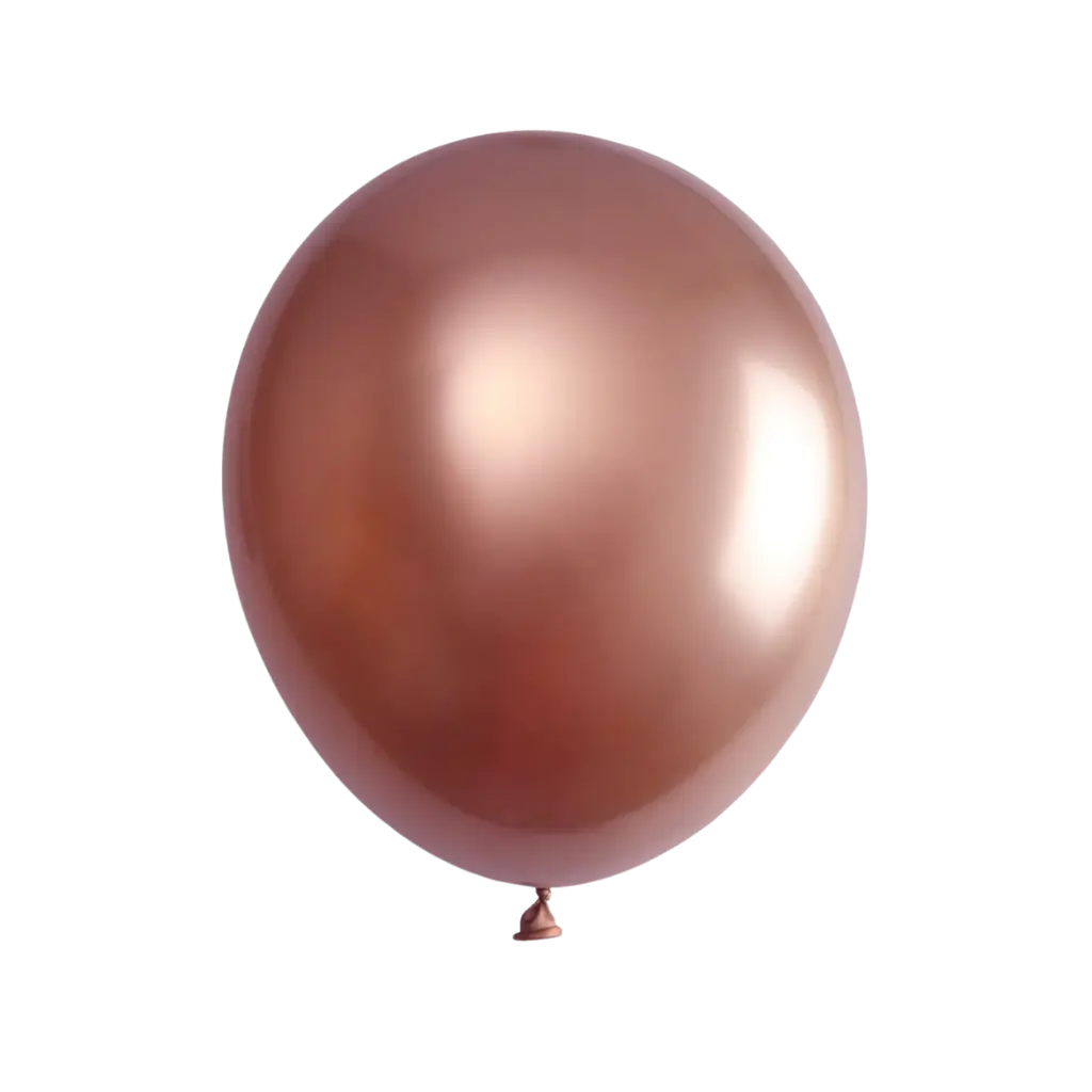 Ballon de Baudruche Biodégradabl Métallisé Or Rose (Lot de 6)