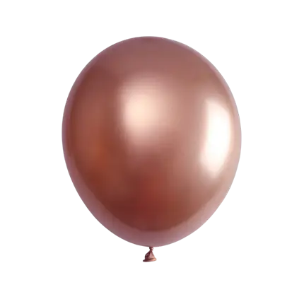 Ballon de Baudruche Biodégradabl Métallisé Or Rose (Lot de 6)