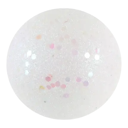 Mini Boule Blanche Irisée Pailleté ø 1cm (Lot de 50)