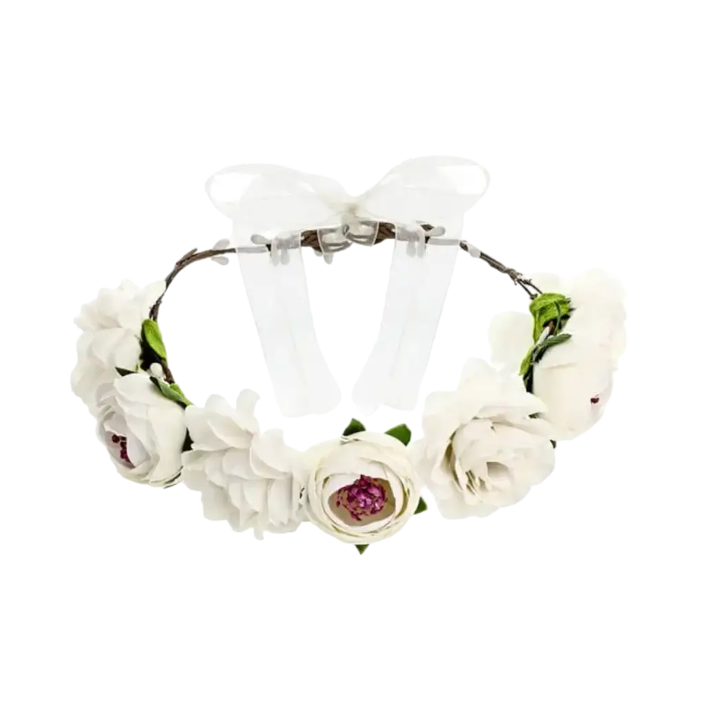 Couronne de Fleurs Blanches ø 17cm