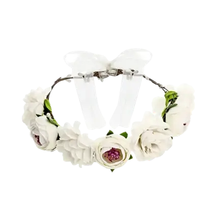Couronne de Fleurs Blanches ø 17cm