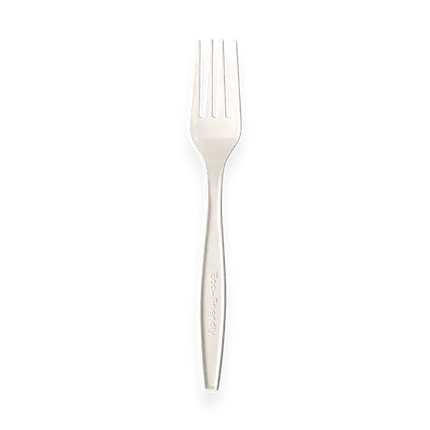 Fourchette Blanche jetable en Amidon de Maïs (Lot de 6)