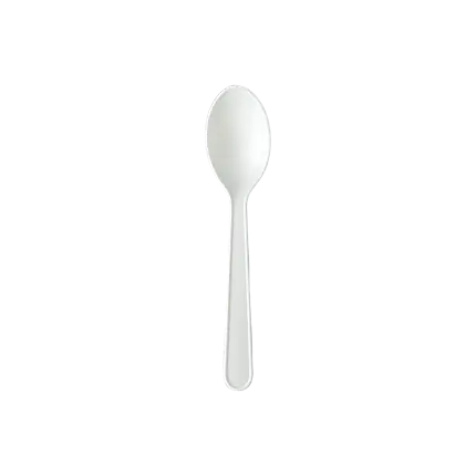 Cuillère à Café Blanche jetable en Amidon de Maïs (Lot de 6)