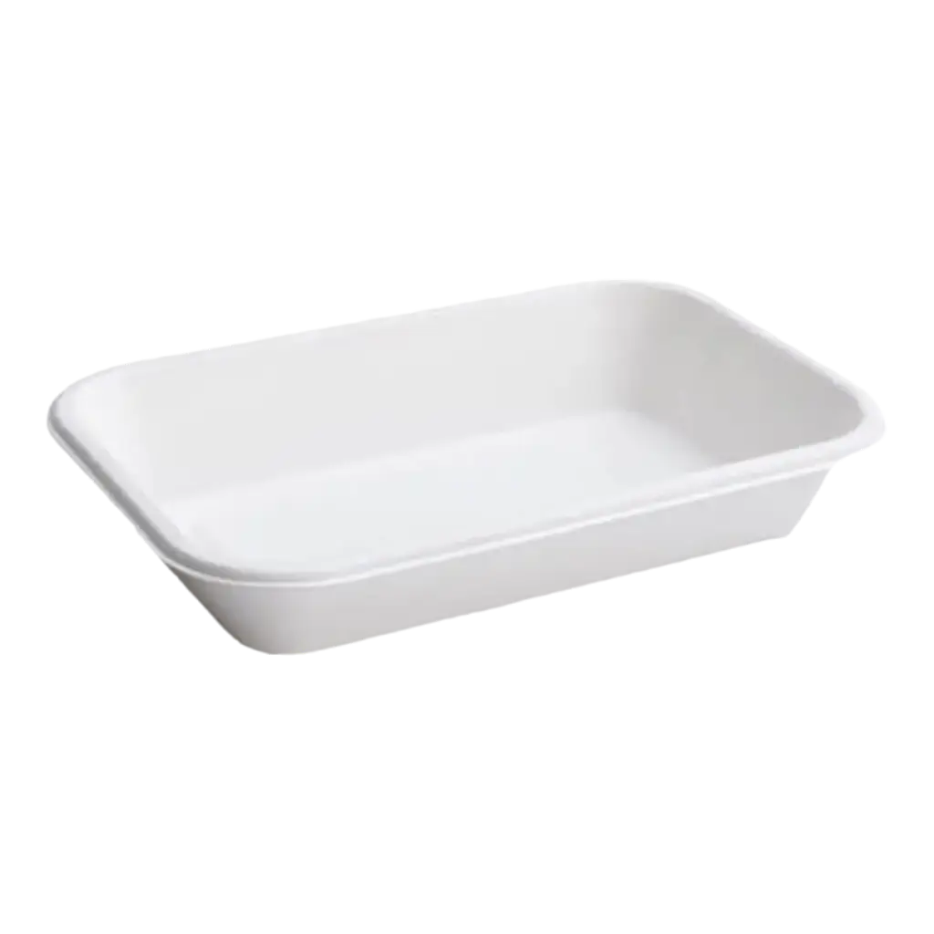 PLATEAU BLANC 194X145MM CANNE À SUCRE 