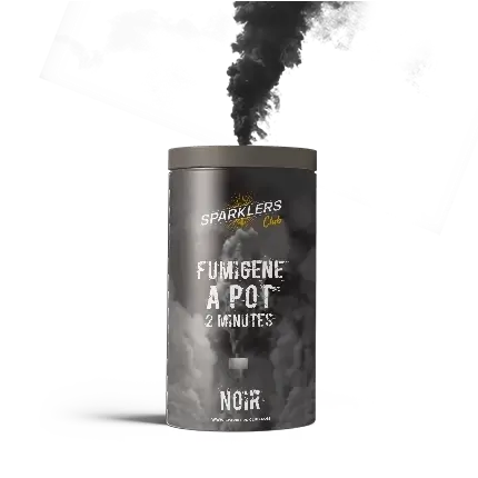 Gros Pot Fumigène 2 Minutes Noir