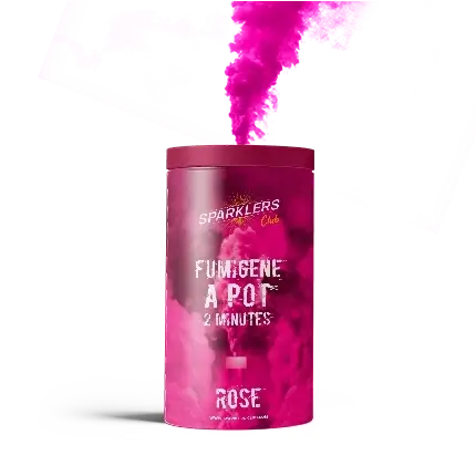 Gros pot fumigène 2 minutes Rose 