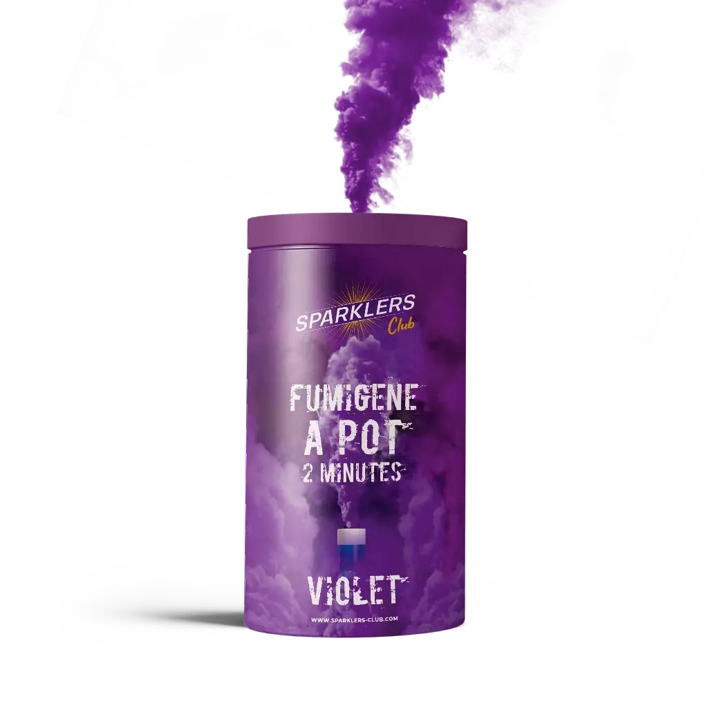 Gros pot fumigène 2 minutes Violet 