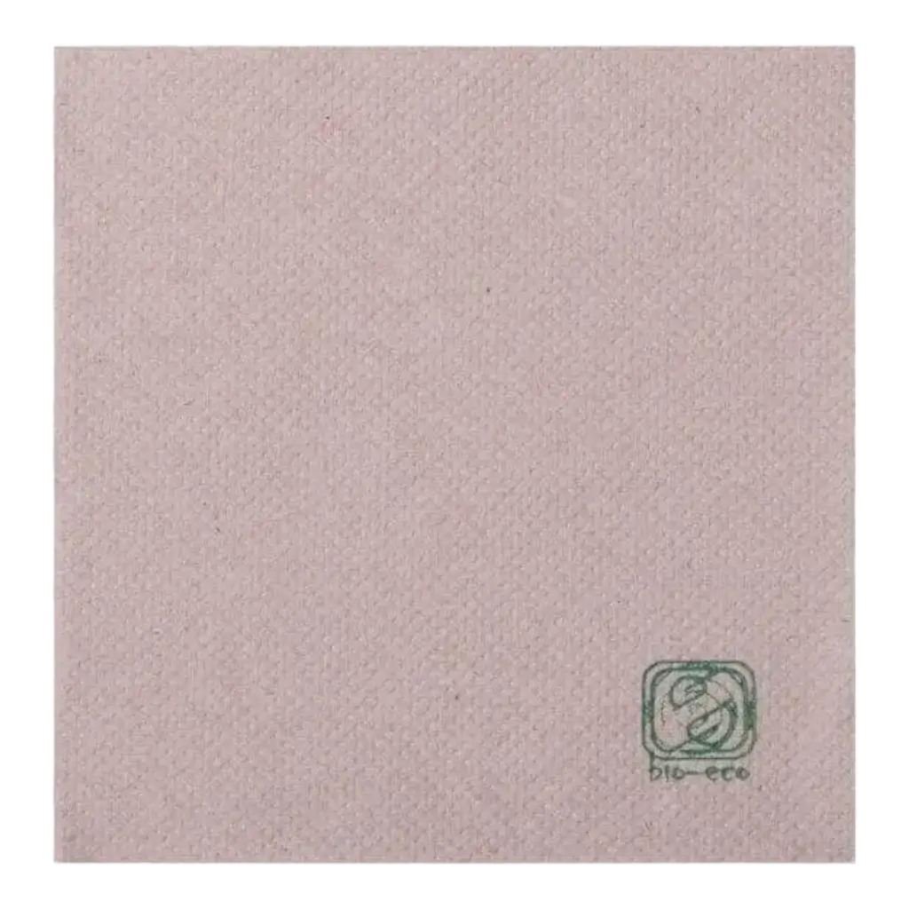 Serviette Ouate 2 plis (40x40cm) Naturel (Lot de 50)