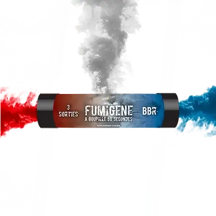 Fumigène supporter France Bleu Blanc Rouge - Sparklers Club