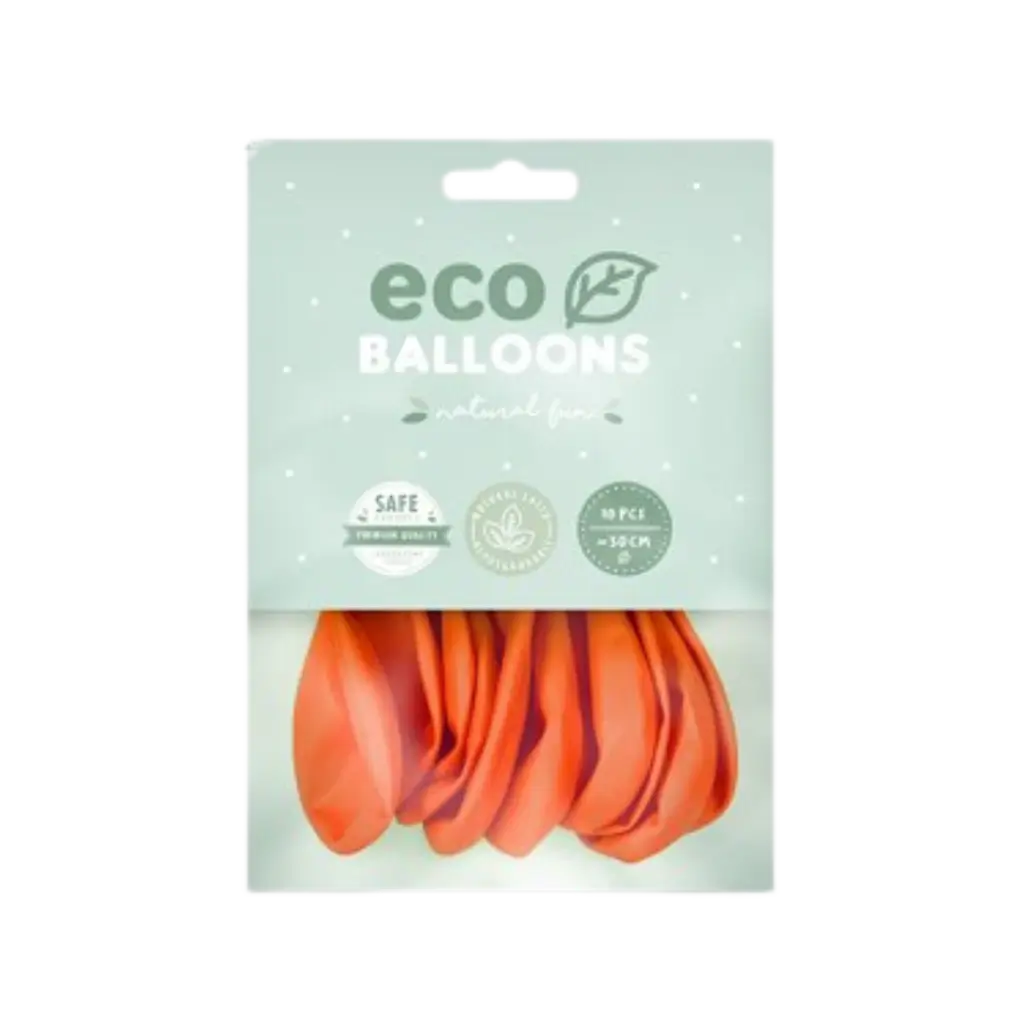 Lot de 10 Ballons de Baudruche Biodégradable Orange 