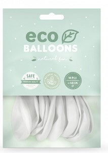 Lot de 10 Ballons de Baudruche Biodégradables Blancs 