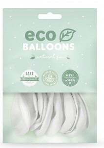 Lot de 10 Ballons de Baudruche Biodégradables Blancs 