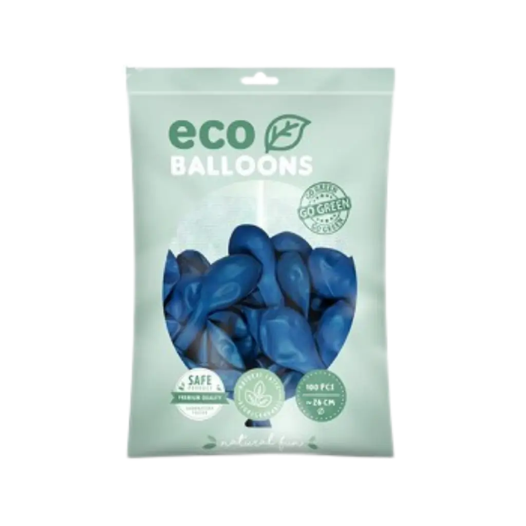 Lot de 10 Ballons de Baudruche Biodégradables Bleus