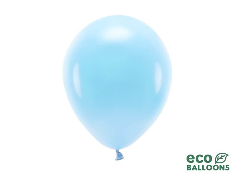 Lot de 10 Ballons de Baudruche Biodégradables Bleu Clair
