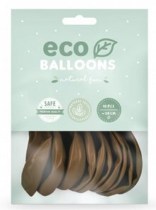 Lot de 10 ballons de Baudruche Biodégradable Chocolat