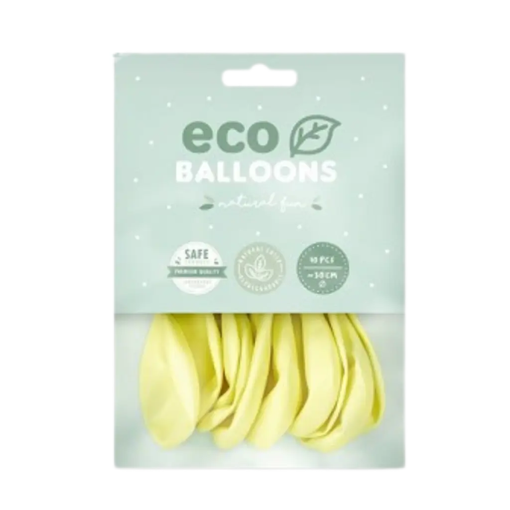 Lot de 10 Ballons de Baudruche Biodégradable Crème