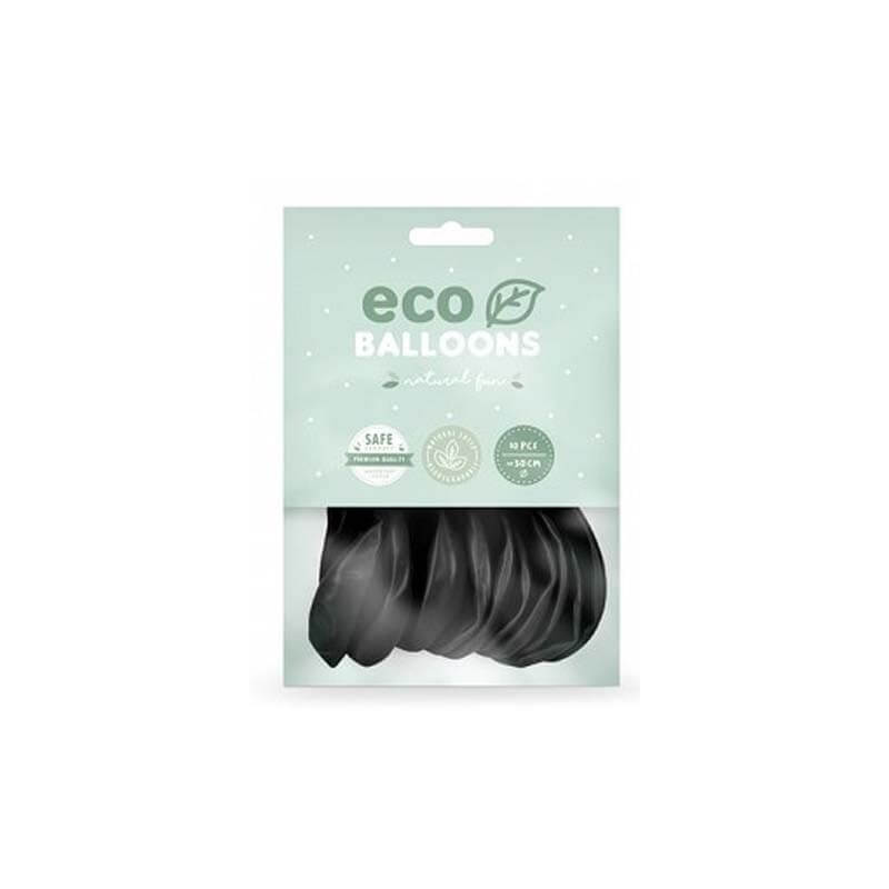 Lot de 10 Ballons de Baudruche Biodégradable Noirs