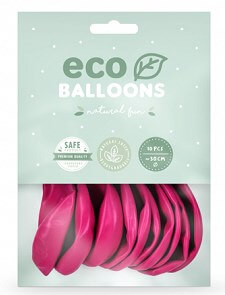 Lot de 10 Ballons de Baudruche Biodégradable Rose Foncé