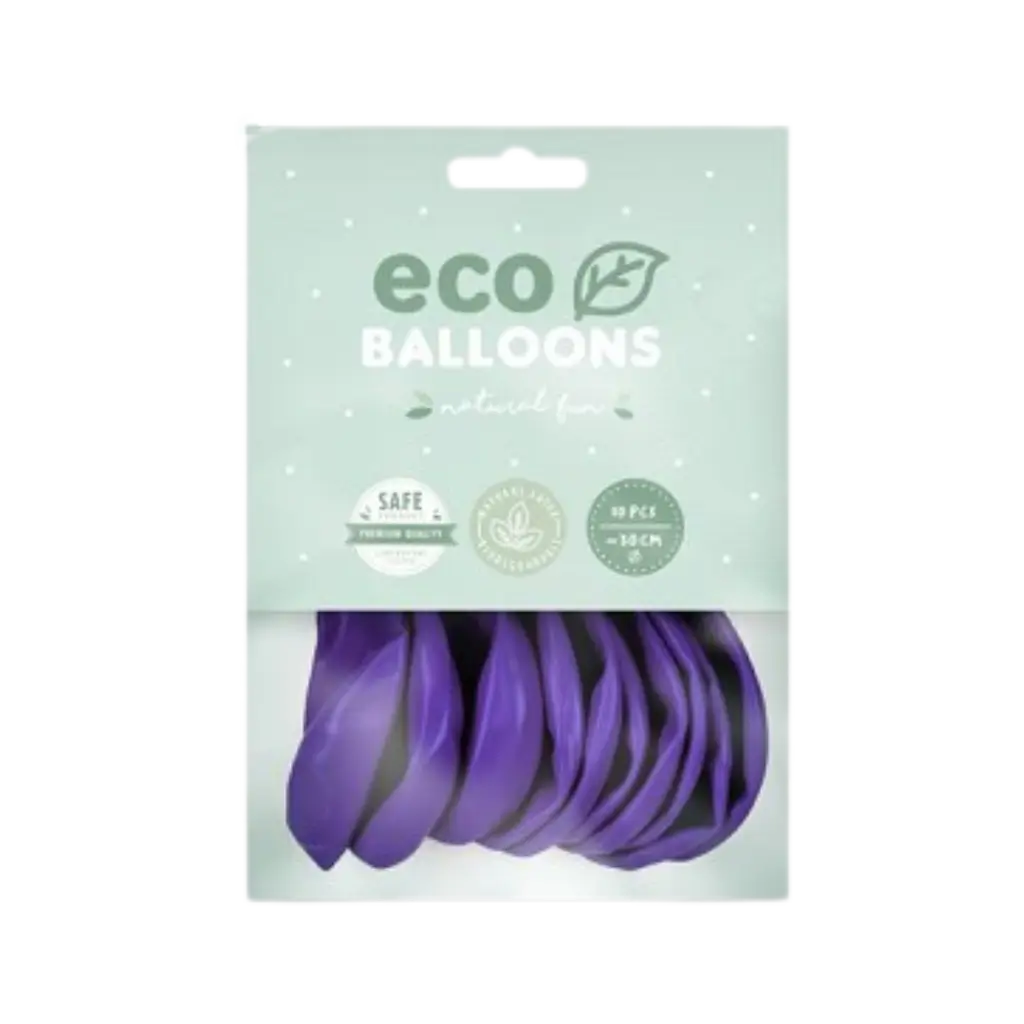 Lot de 10 Ballons de Baudruche Biodégradable Violets