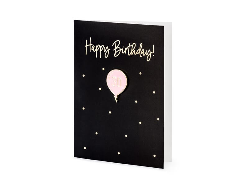 CARTE ANNIVERSAIRE BROCHE 30 ANS