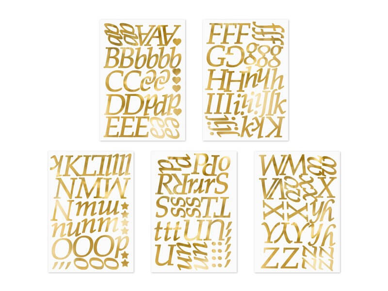 LETTRES STICKERS GOLD 