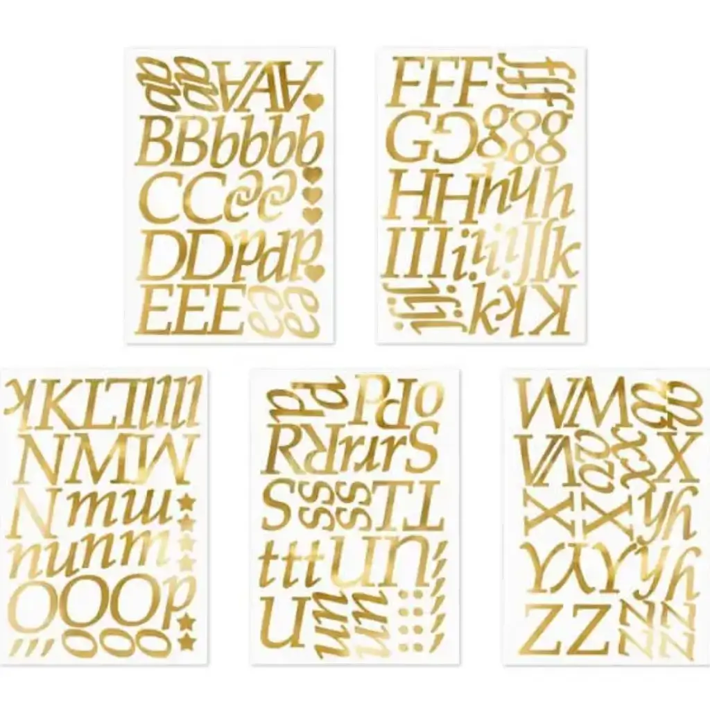 LETTRES STICKERS GOLD 