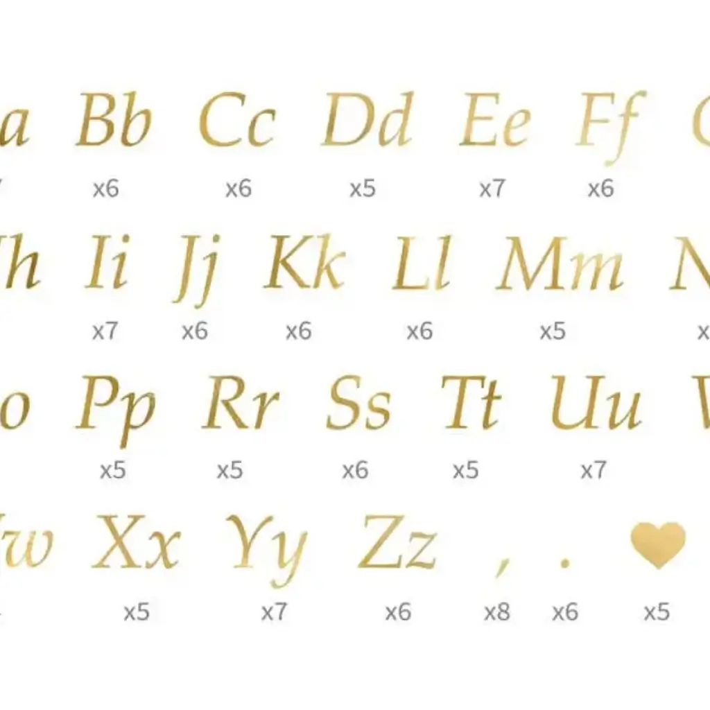 LETTRES STICKERS GOLD 