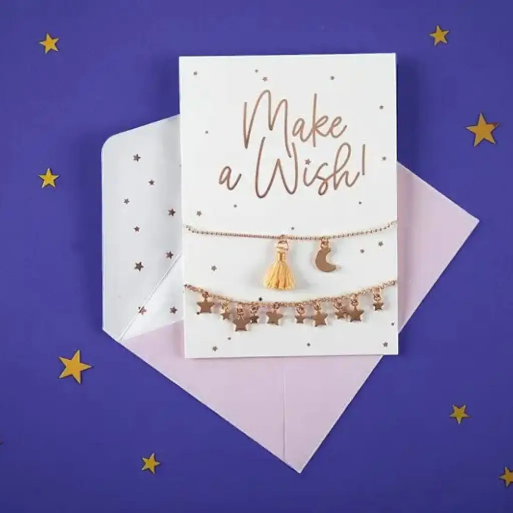 CARTE AVEC BRACELETS MAKE A WISH !