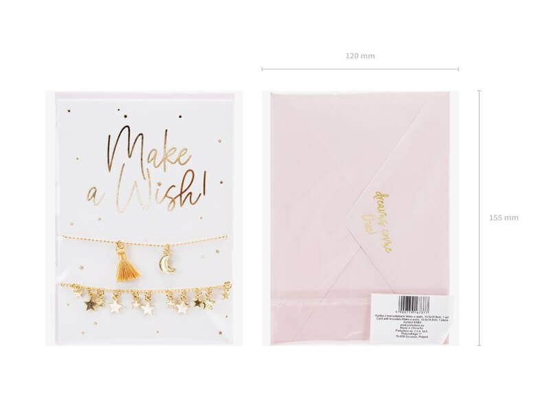 CARTE AVEC BRACELETS "MAKE A WISH !"