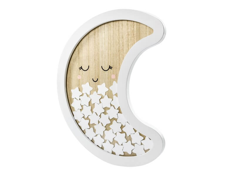 Livre d'Or en Bois Forme Lune 
