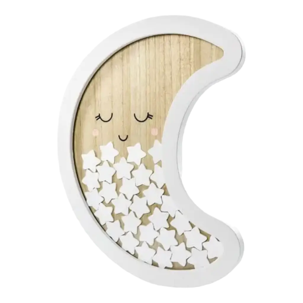 Livre d&#39;Or en Bois Forme Lune 