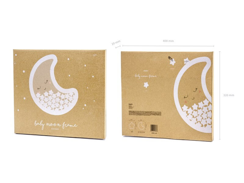 Livre d'Or en Bois Forme Lune 