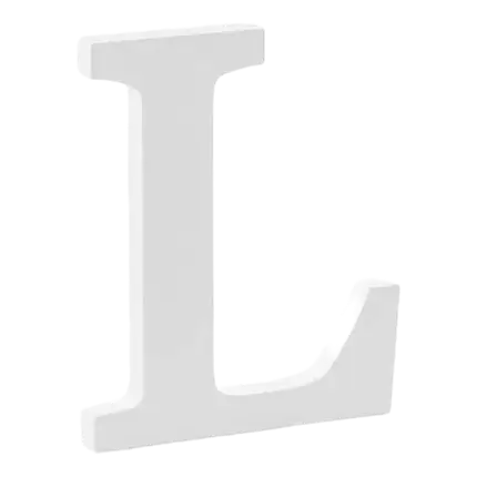 Lettre L en Bois Blanc