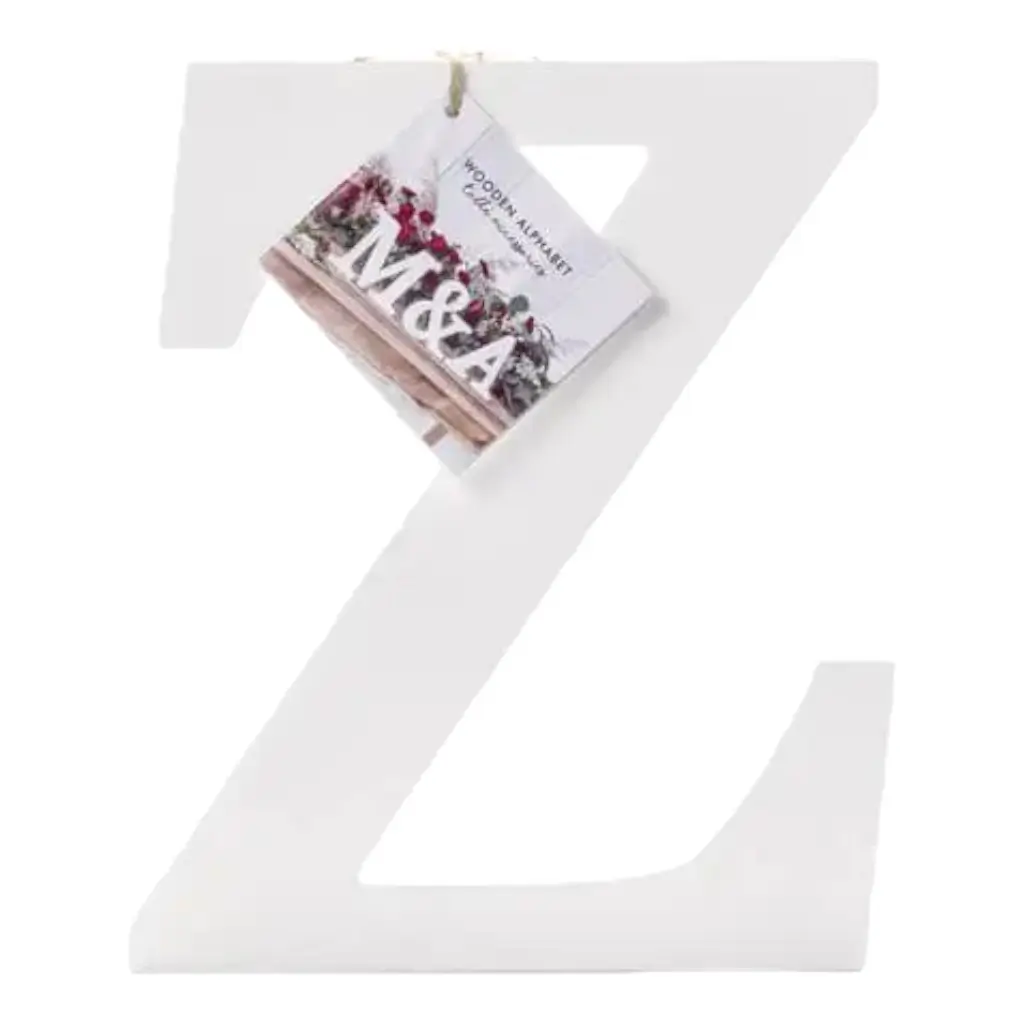 Lettre Z en Bois Blanc 