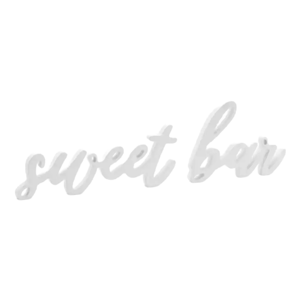 Lettres Sweet Bar Blanc