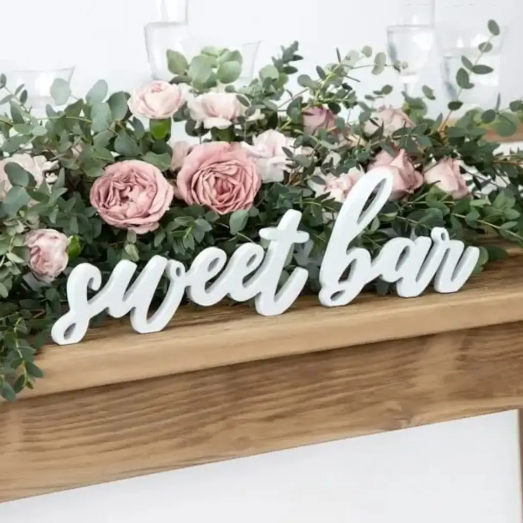 Lettres "Sweet Bar" Blanc