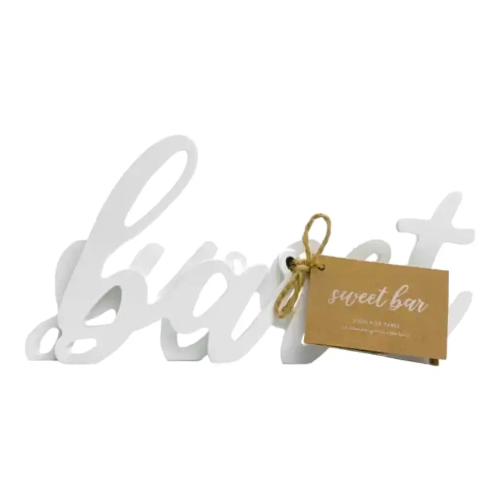 Lettres "Sweet Bar" Blanc