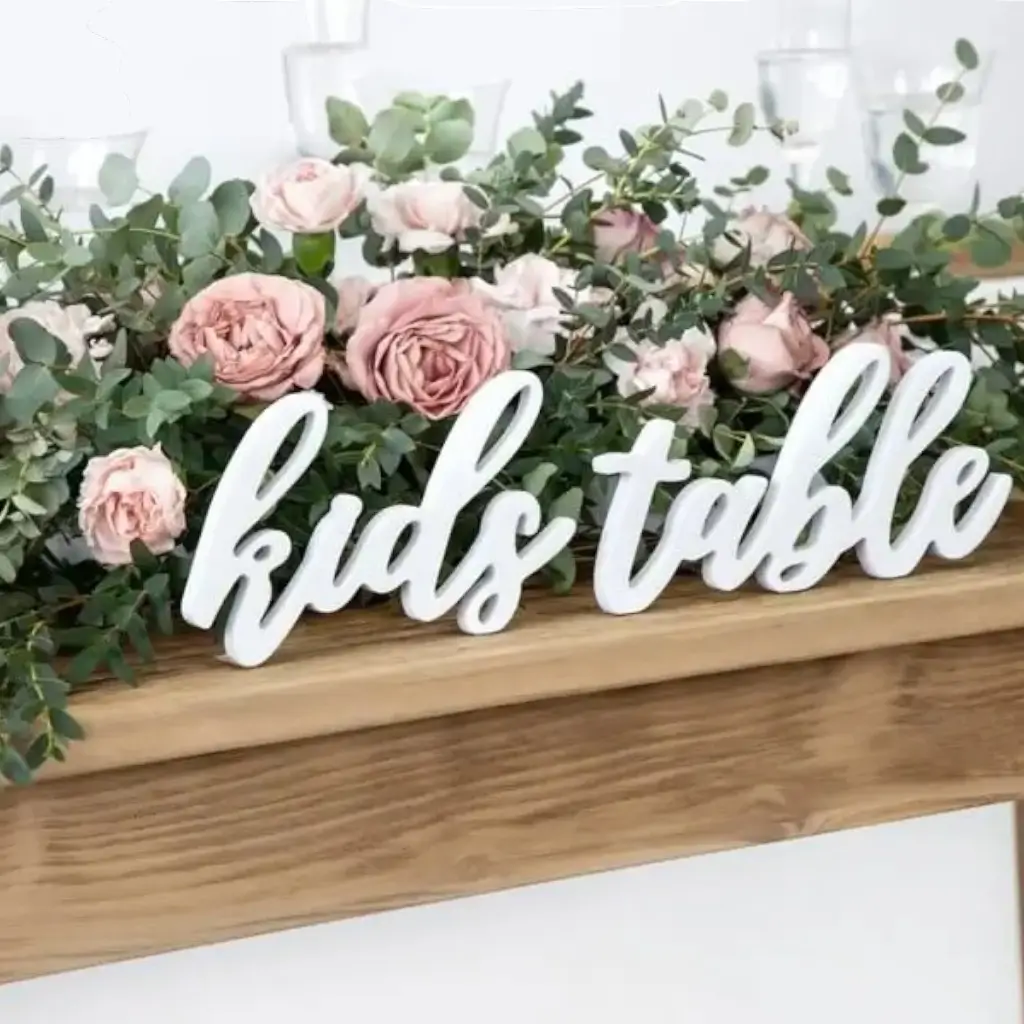 Lettres "Kids Table" Blanc 