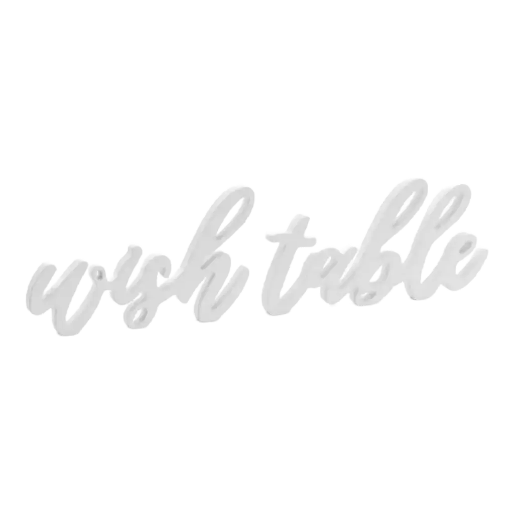 Lettres Wish Table Blanc