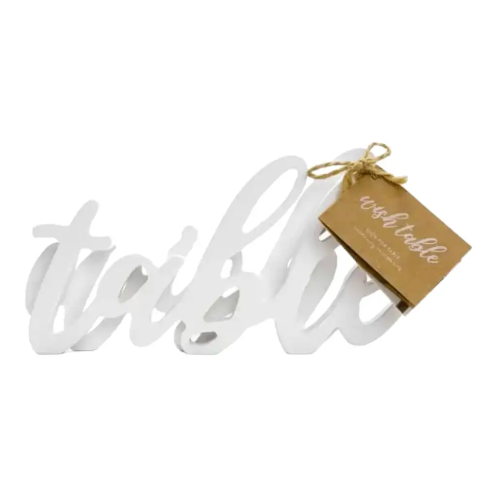 Lettres Wish Table Blanc