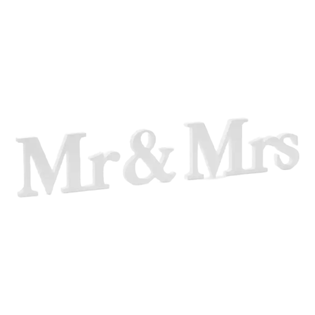 Lettres " Mr & Mrs" Blanc 