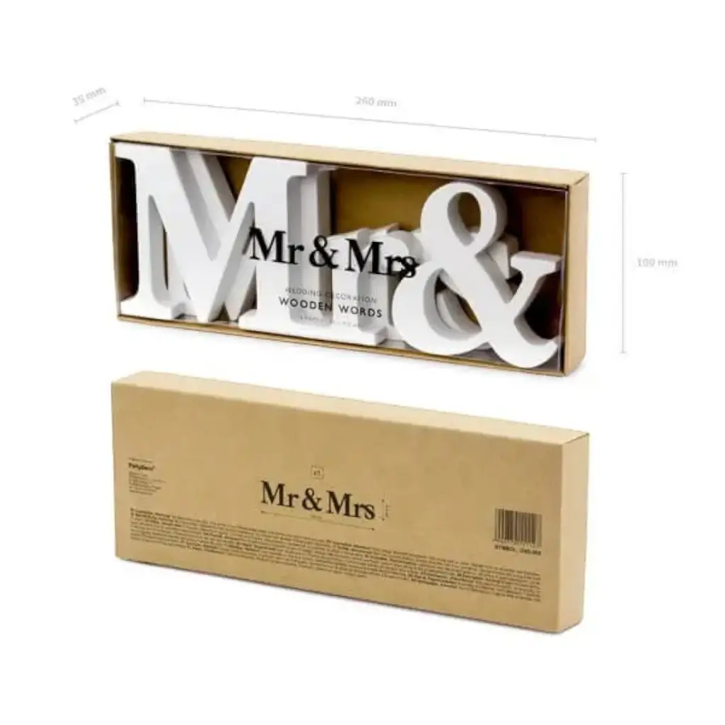 Lettres " Mr & Mrs" Blanc 