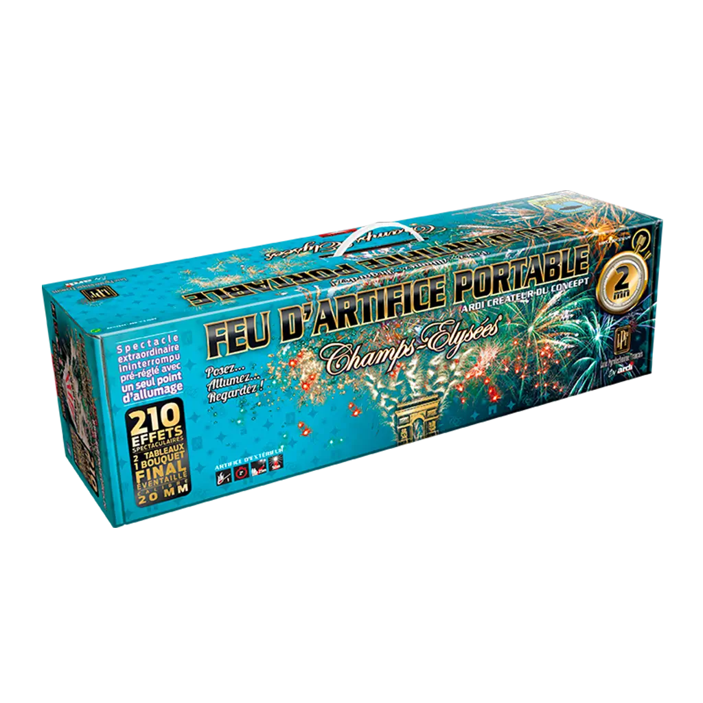 FEU D’ARTIFICE PORTABLE® LUXE PYROTECHNIQUE FRANÇAIS® 2mn