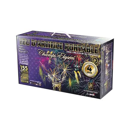 FEU D'ARTIFICE PORTABLE®LUXE PROXI - 4MN : Feux d'artifice pour