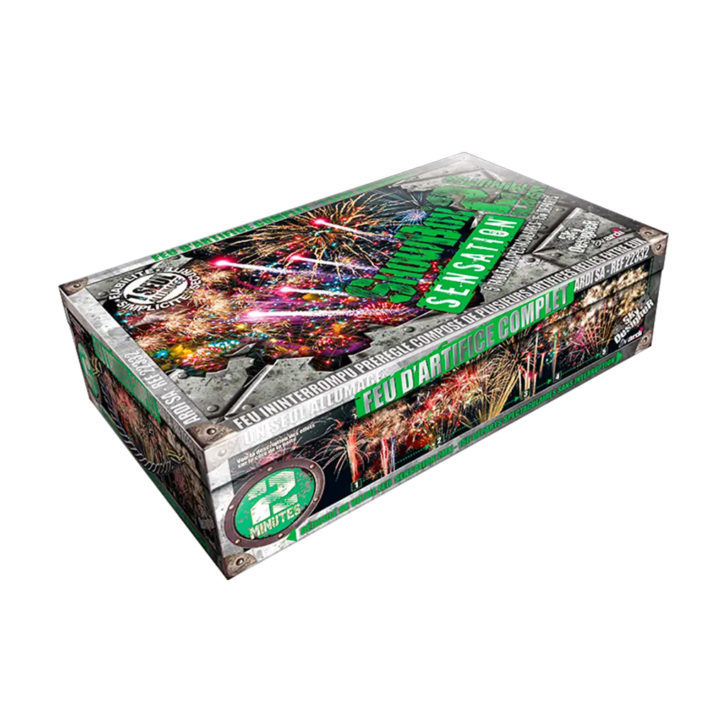 FEU D&#39;ARTIFICE COMPLET - SHOWBOX® SENSATION® - 2mn