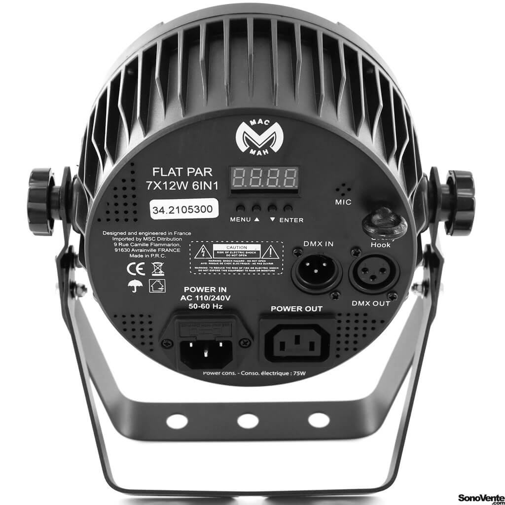 FLAT PAR 7X12W 6IN1 - MAC MAH