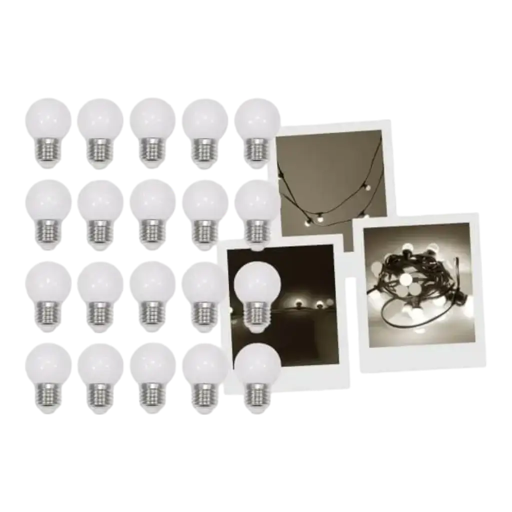 PACK 20 AMPOULES LED BLANC CHAUD 