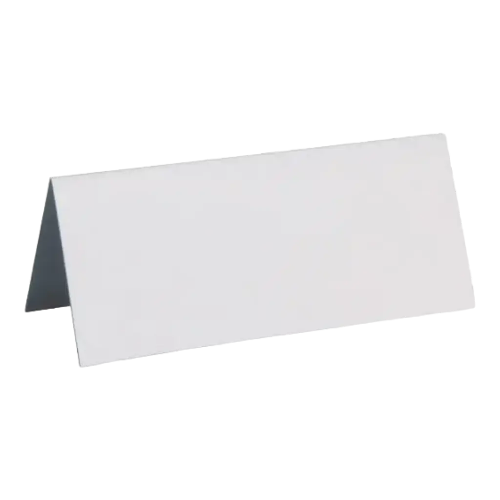 Marque-place rectangle BLANC - Lot de 10