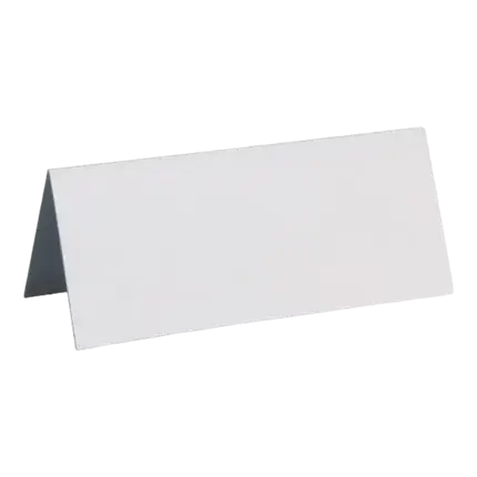 Marque-place rectangle BLANC - Lot de 10
