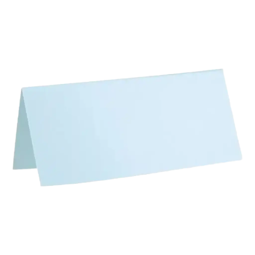 Marque-place rectangle Bleu Ciel - Lot de 10